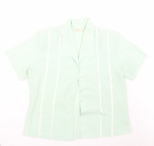 Michael Gold Womens Green   Basic Button-Up Size 18