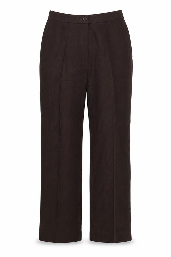 Front view of Marks & Spencer women’s grey trousers, size UK 16, 29-inch leg