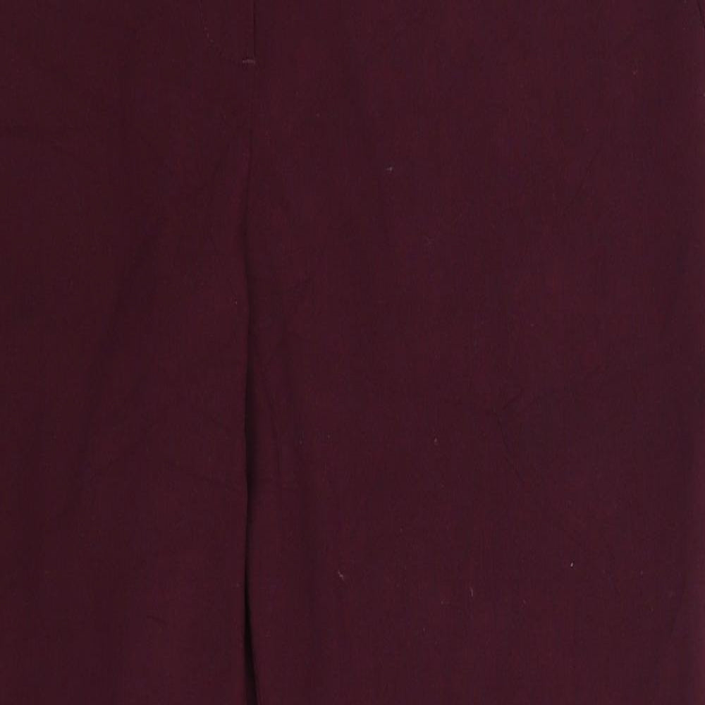 United Colors of Benetton Womens Purple   Trousers  Size 14 L28 in