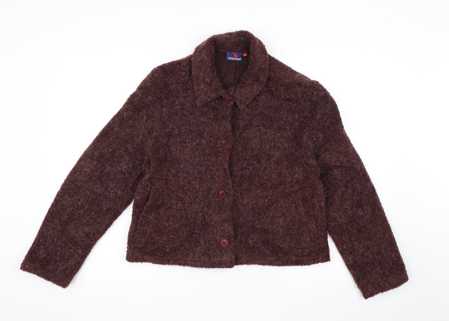 CICERONE Womens Purple  Knit Jacket  Size 12