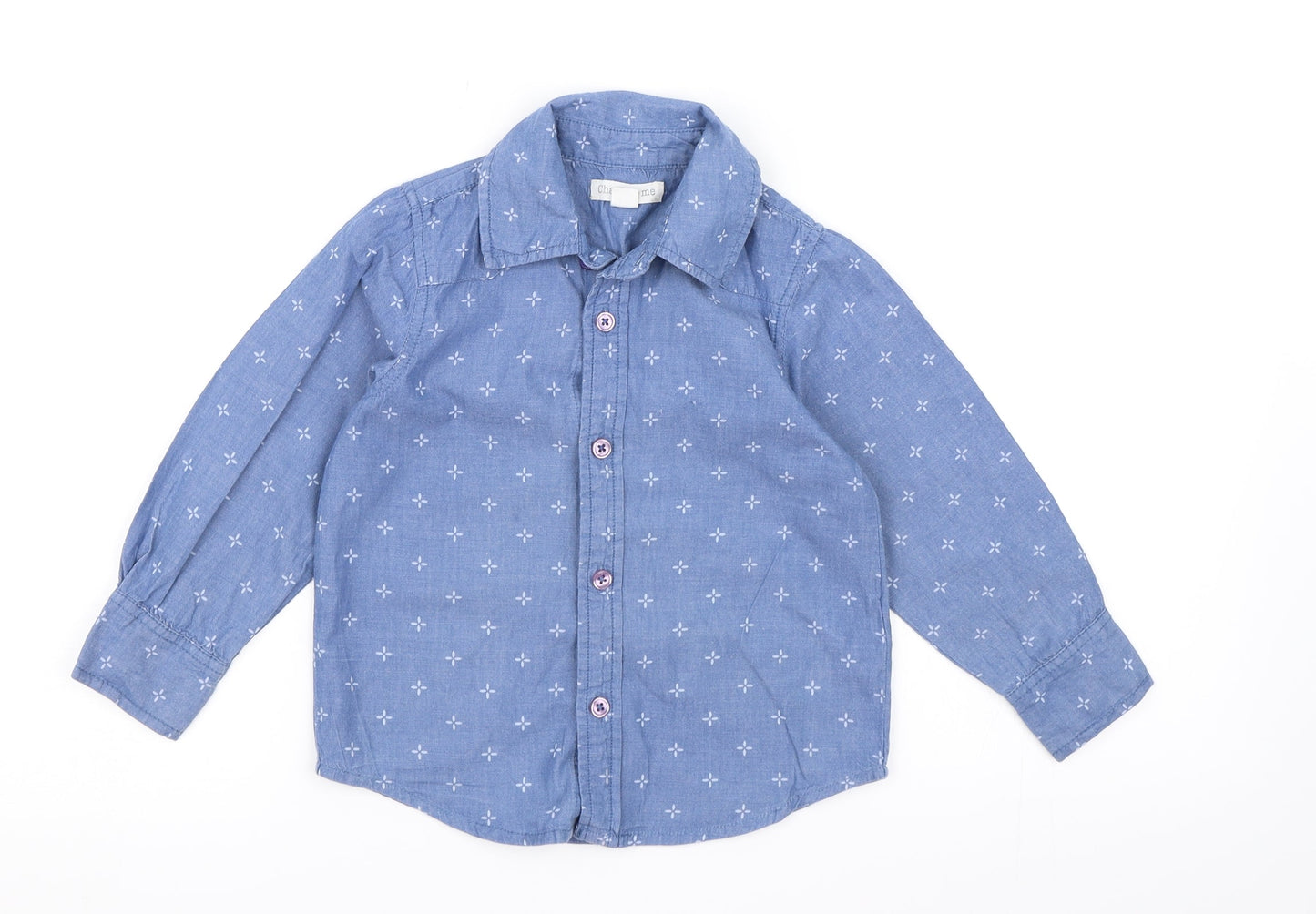Charlie & Me Boys Blue  Denim Basic Button-Up Size 3 Years