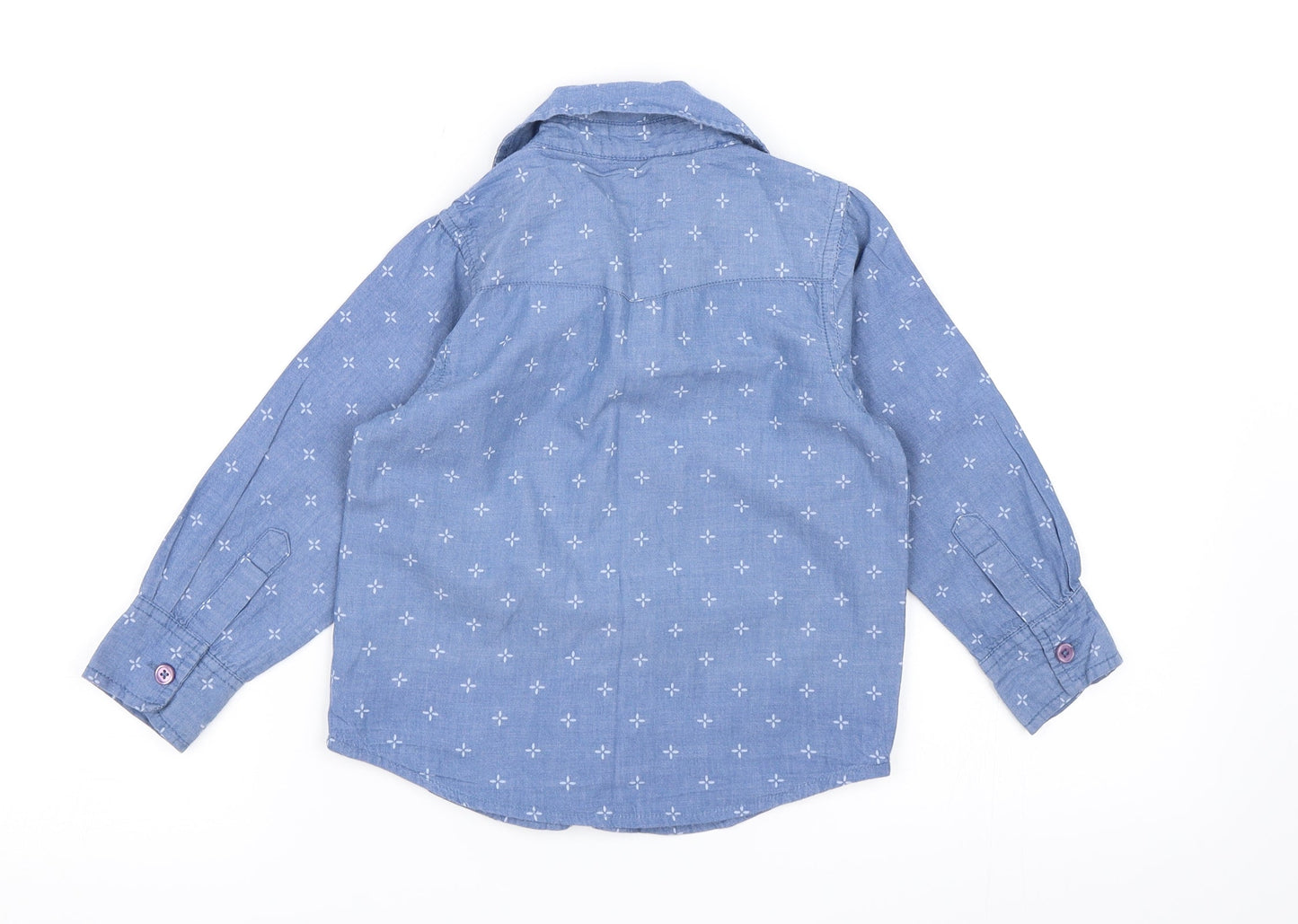 Charlie & Me Boys Blue  Denim Basic Button-Up Size 3 Years