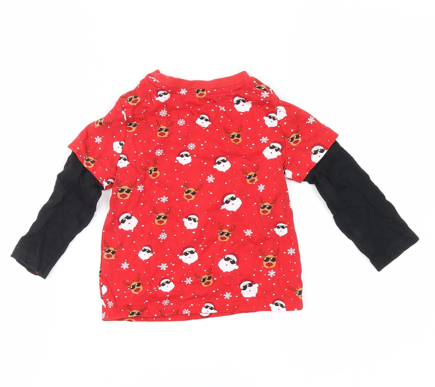 F&F  Red   Basic Casual Size 12-18 Months  - christmas