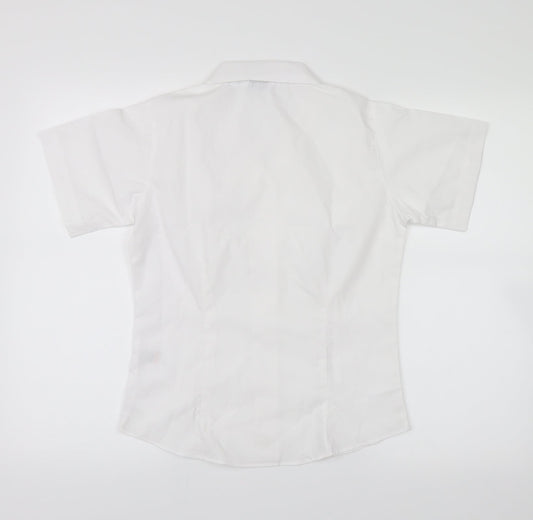 trutext Womens White   Basic Button-Up Size 4