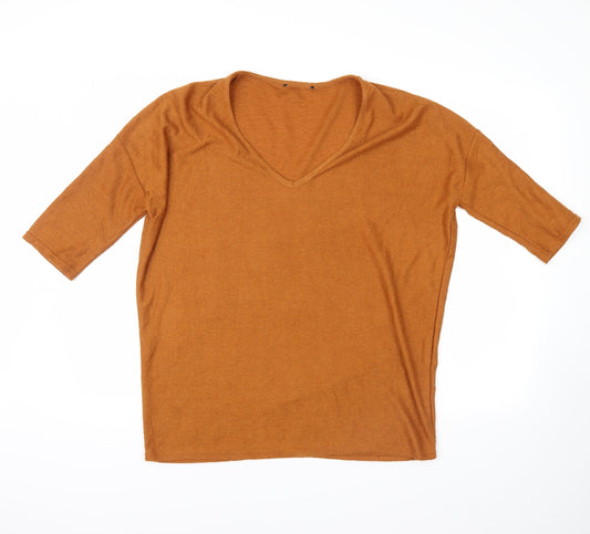 New Look Womens Orange   Pullover Jumper Size M