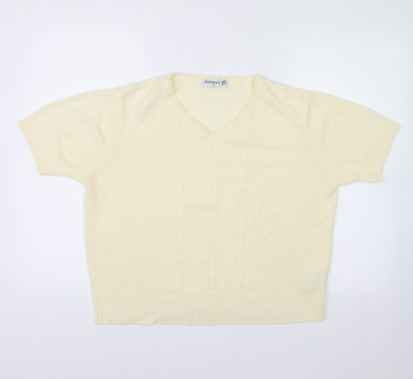 Jumper Womens Yellow   Pullover Jumper Size L