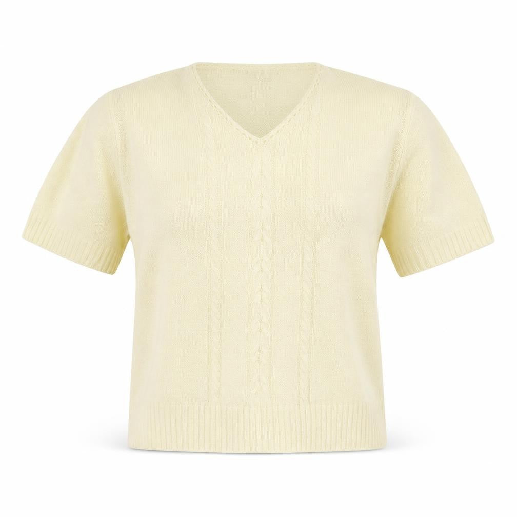 Front view of Jumper women’s yellow jumper, size L