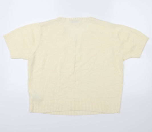 Jumper Womens Yellow   Pullover Jumper Size L