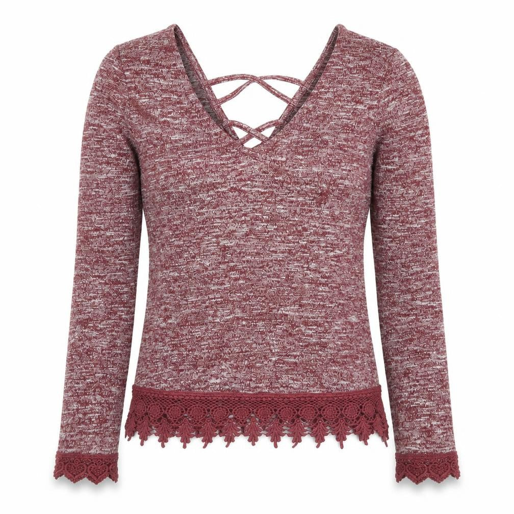 Front view of Miss Selfridge women’s red jumper, size UK 4