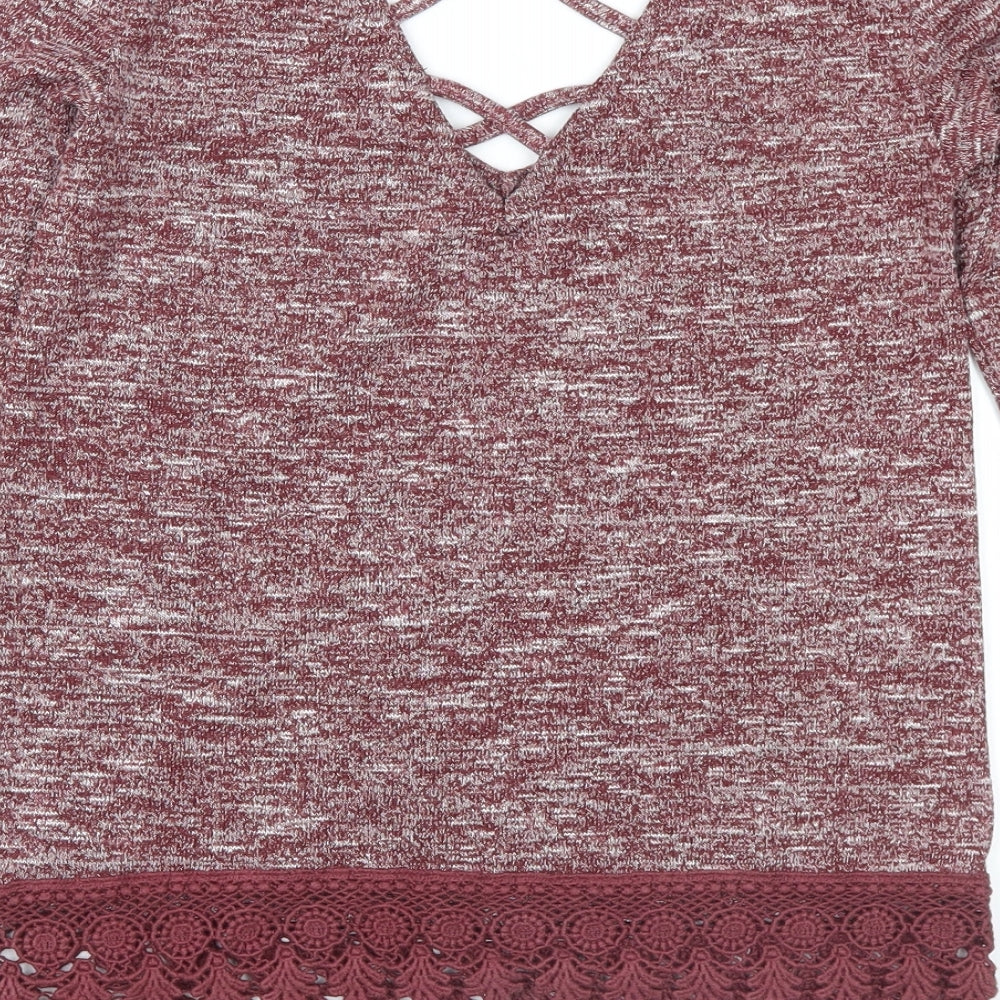 Miss Selfridge Womens Red   Pullover Jumper Size 4