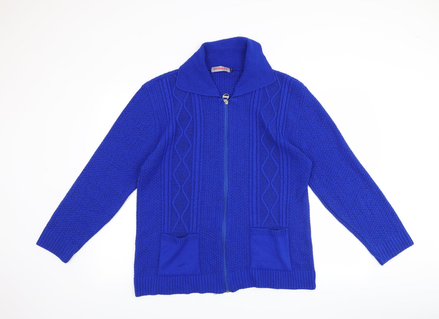 Glimpse Womens Blue   Cardigan Jumper Size L