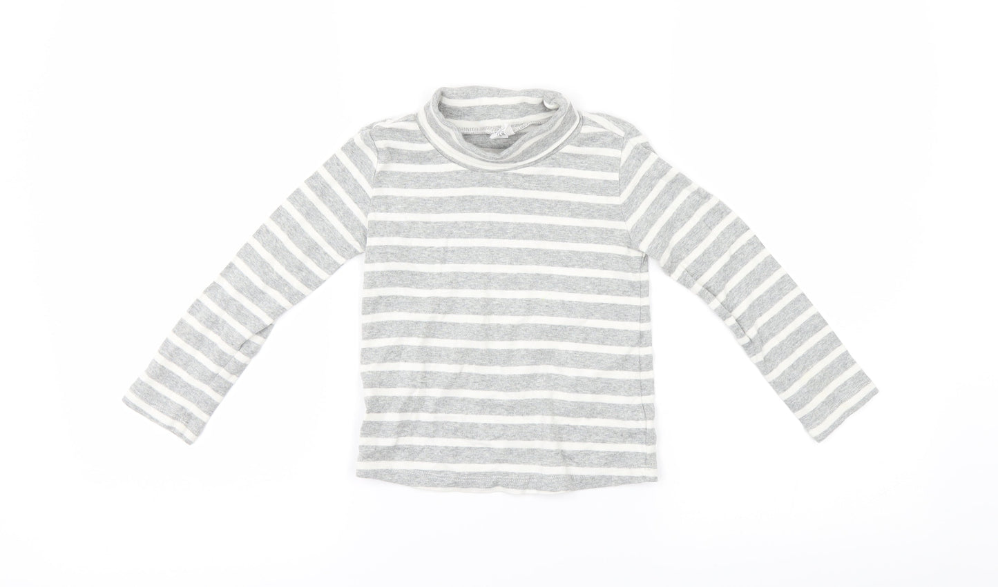 Gap Girls Grey Striped  Pullover Jumper Size 3 Years