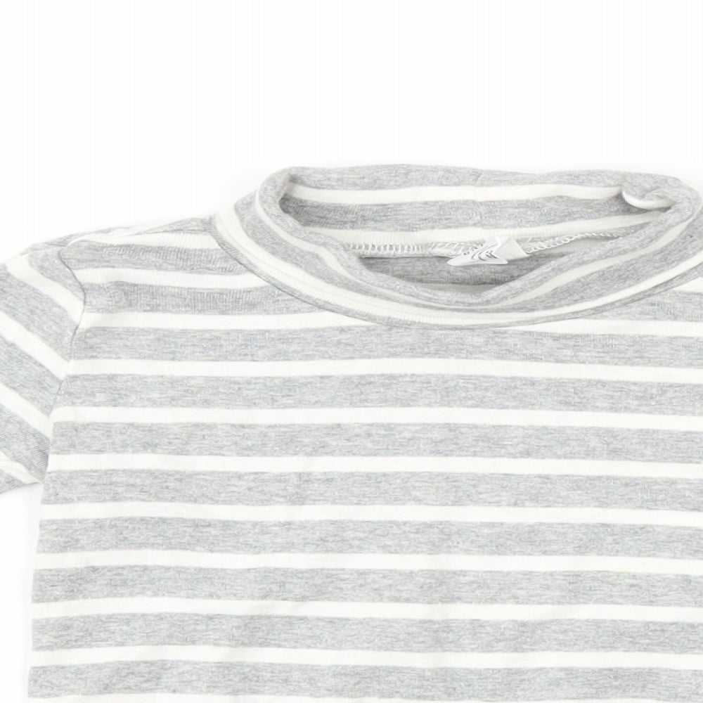 Gap Girls Grey Striped  Pullover Jumper Size 3 Years
