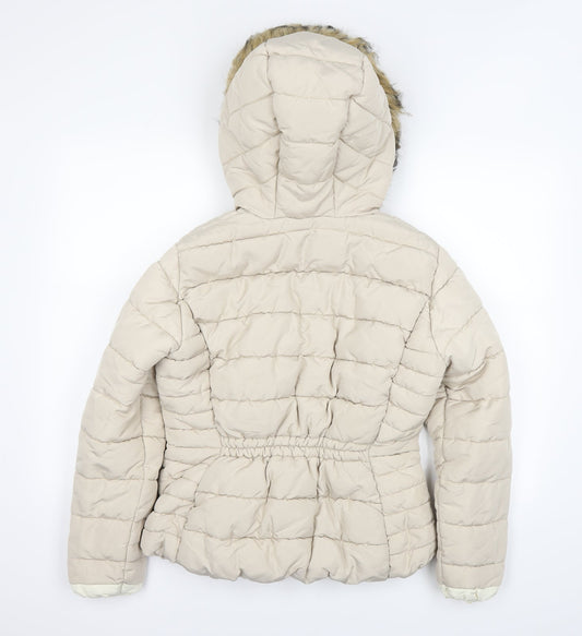H&M Womens Ivory   Puffer Jacket Jacket Size 38