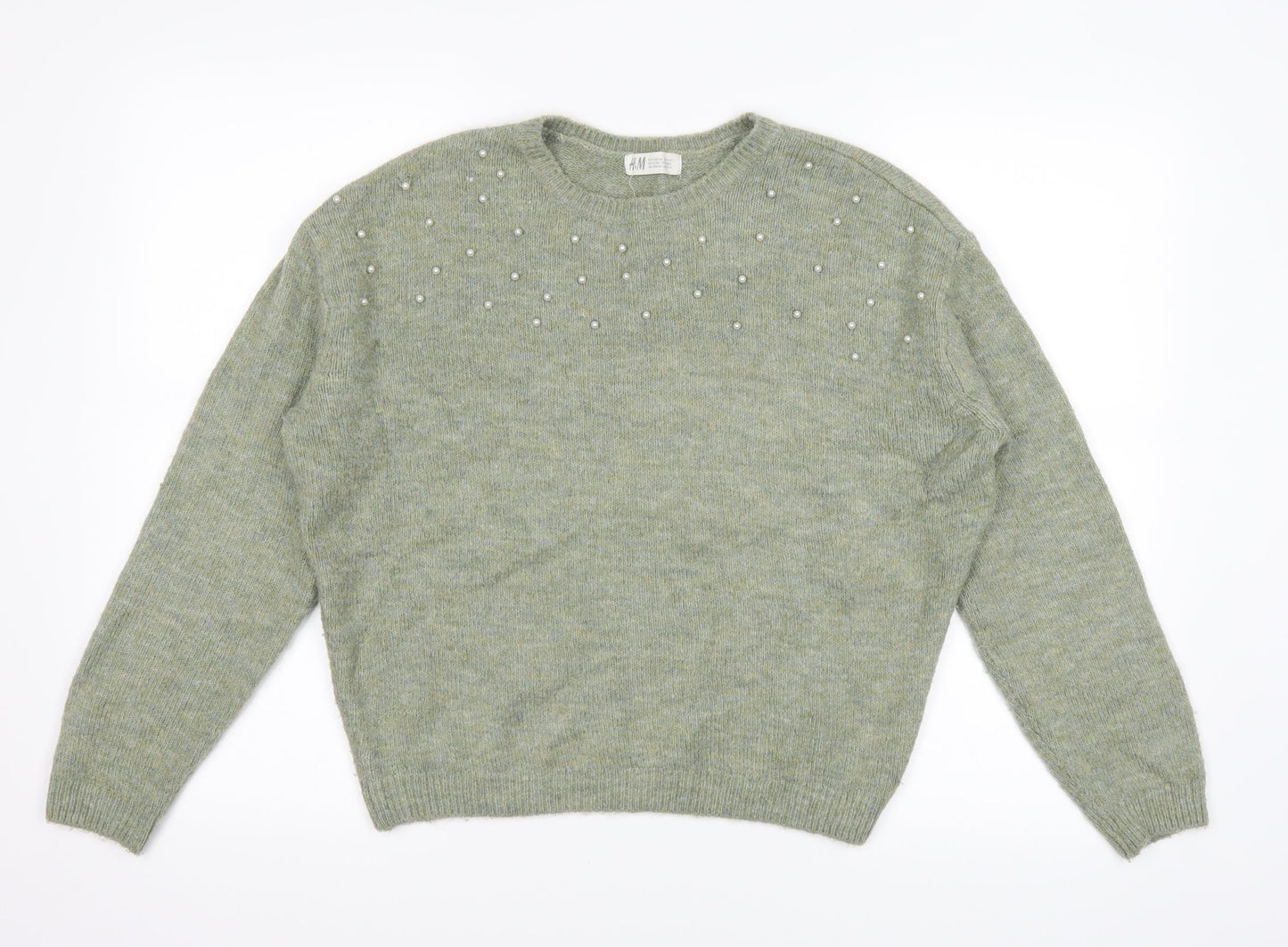 H&M Girls Grey   Pullover Jumper Size 13 Years
