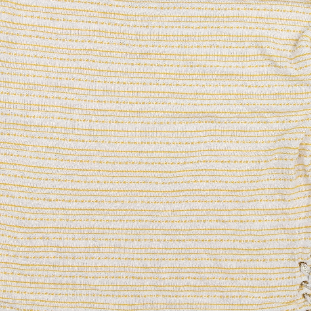 falmer Womens Yellow Striped  Pullover Jumper Size 14