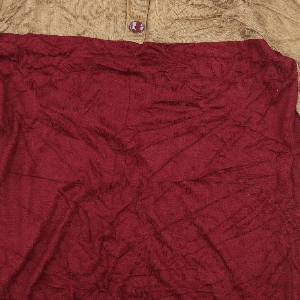 New Look Womens Red Striped  Pullover Jumper Size 18