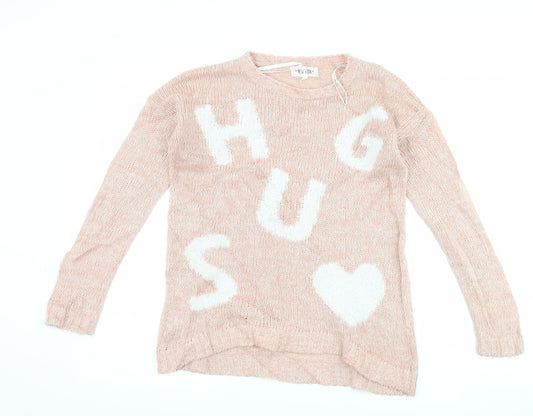 New Look Womens Pink   Pullover Jumper Size 8  - Hugs
