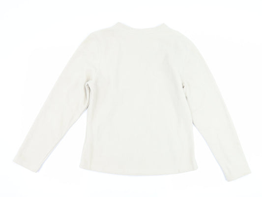 editions Womens Beige  Fleece Pullover Jumper Size 12