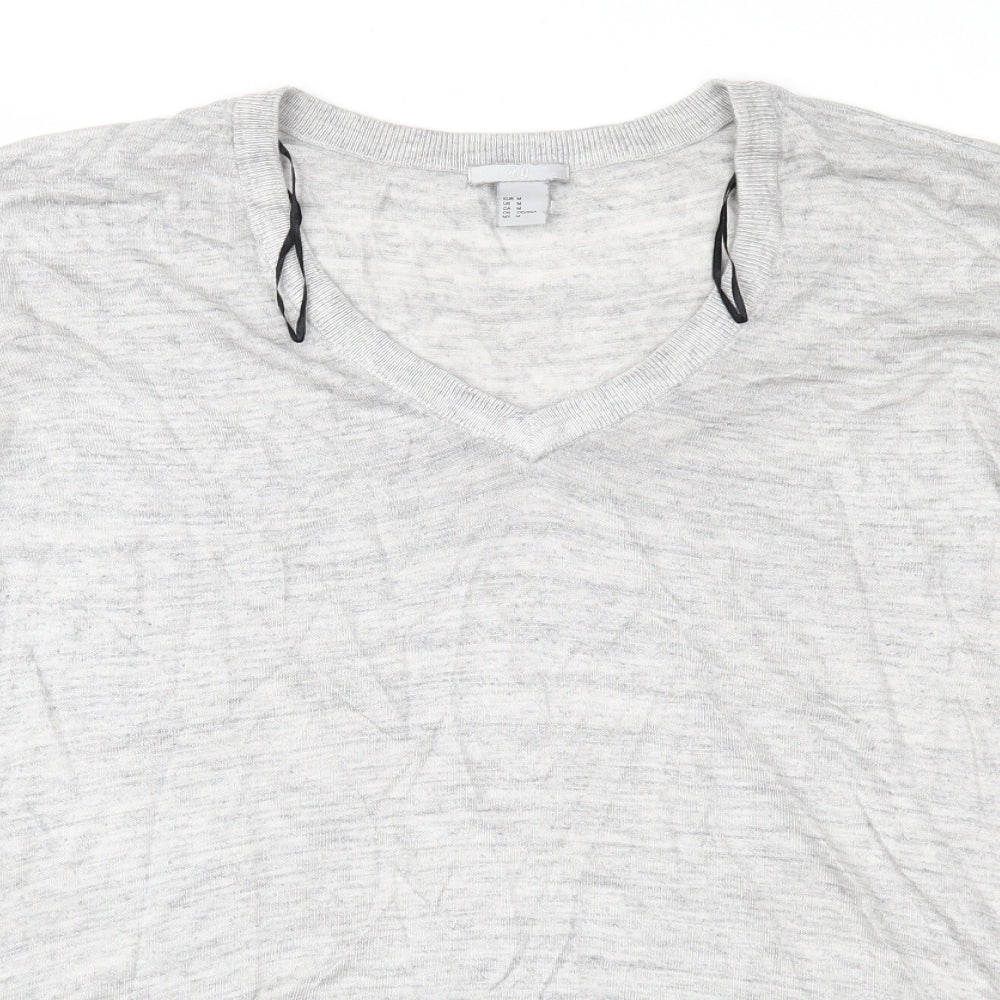 H&M Womens Grey  Knit Pullover Jumper Size M