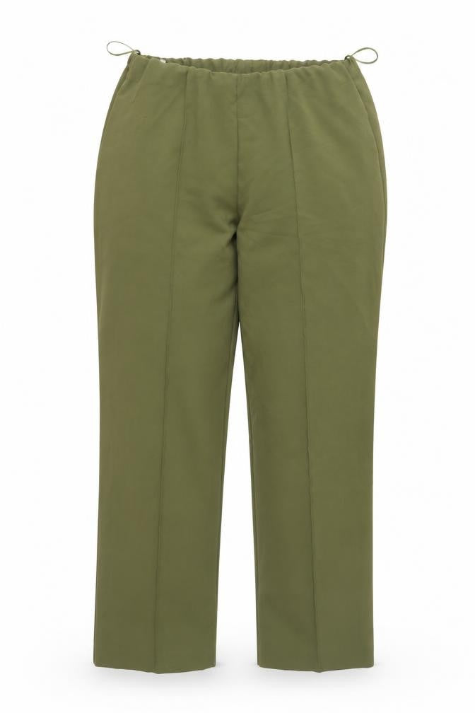 Front view of Classics women’s green trousers, size UK 32, in, 27-inch leg