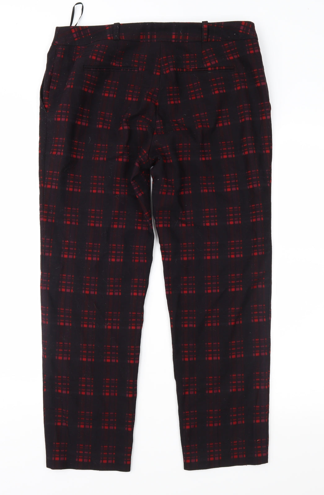 NEXT Womens Purple Check  Trousers  Size 32 in L26 in