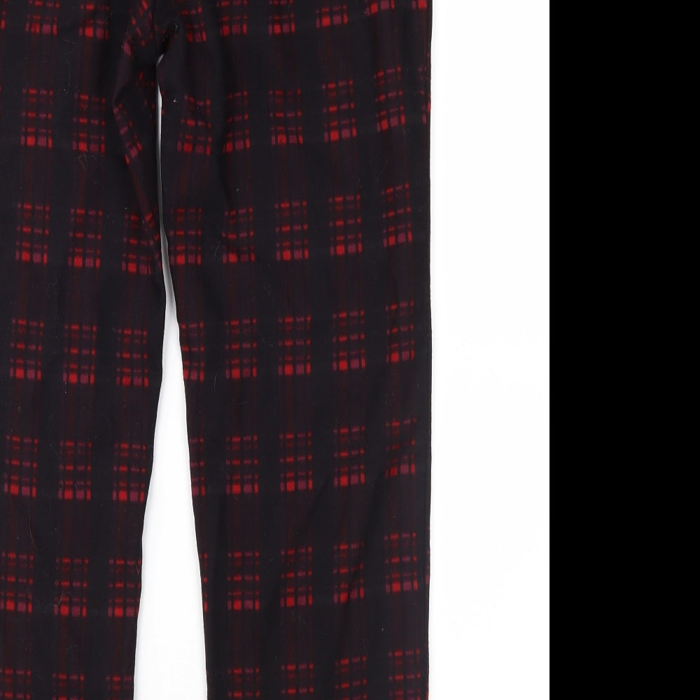 NEXT Womens Purple Check  Trousers  Size 32 in L26 in