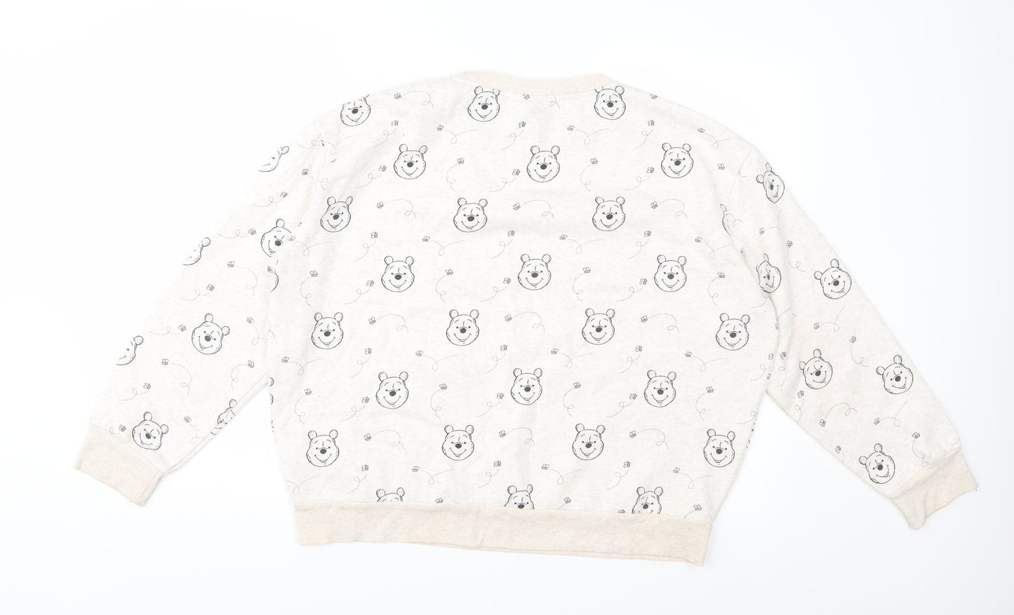 Disney Womens Beige Geometric  Pullover Sweatshirt Size M  - Winnie The Pooh