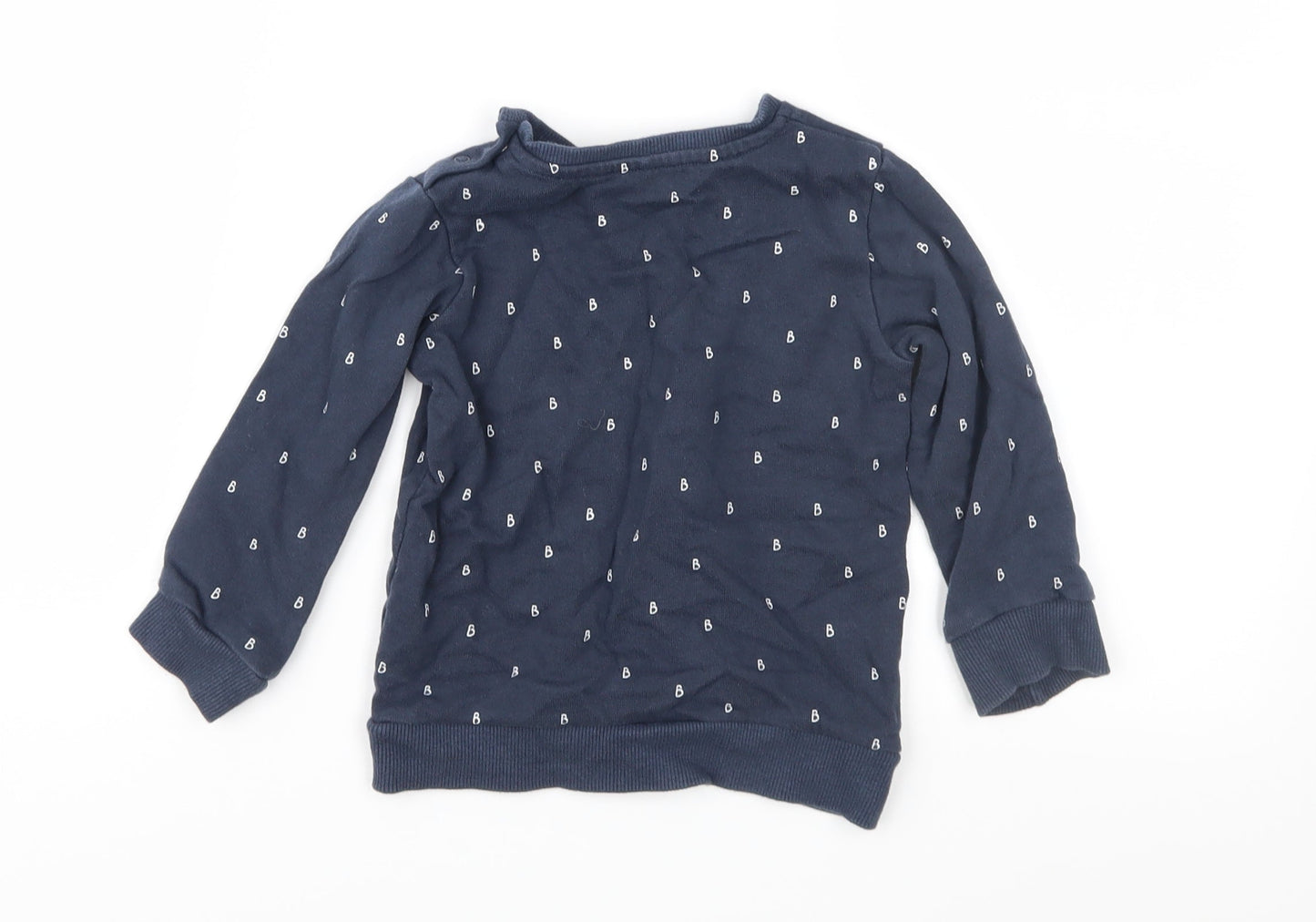 George Boys Blue Geometric  Pullover Casual Size 18-24 Months
