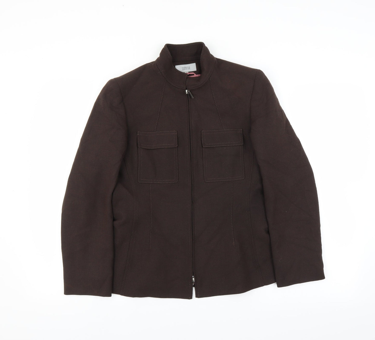 Marks and Spencer Womens Brown   Jacket Suit Jacket Size 10