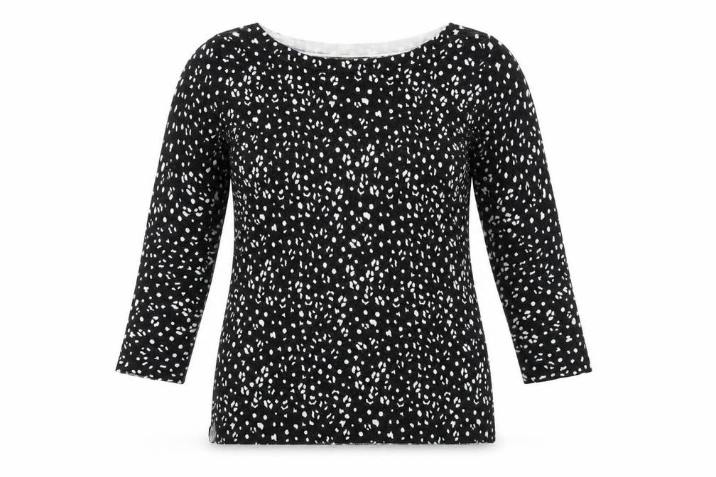 Front view of Matalan women’s black jumper, size UK 8