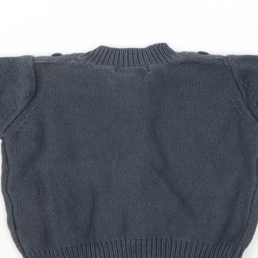 Vertbaudet Boys Blue   Cardigan Jumper Size 6-9 Months