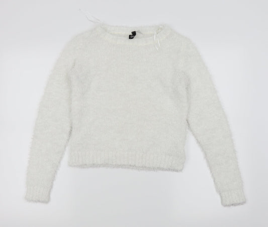 Divided by H&M Womens White   Pullover Jumper Size 4