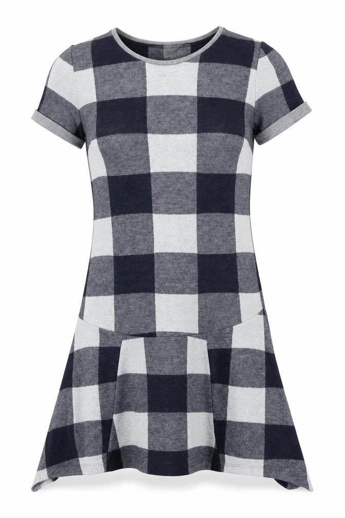 Next Womens Blue Check  Fit & Flare  Size 10