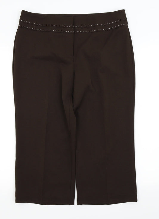 South Womens Brown   Capri Trousers Size 14
