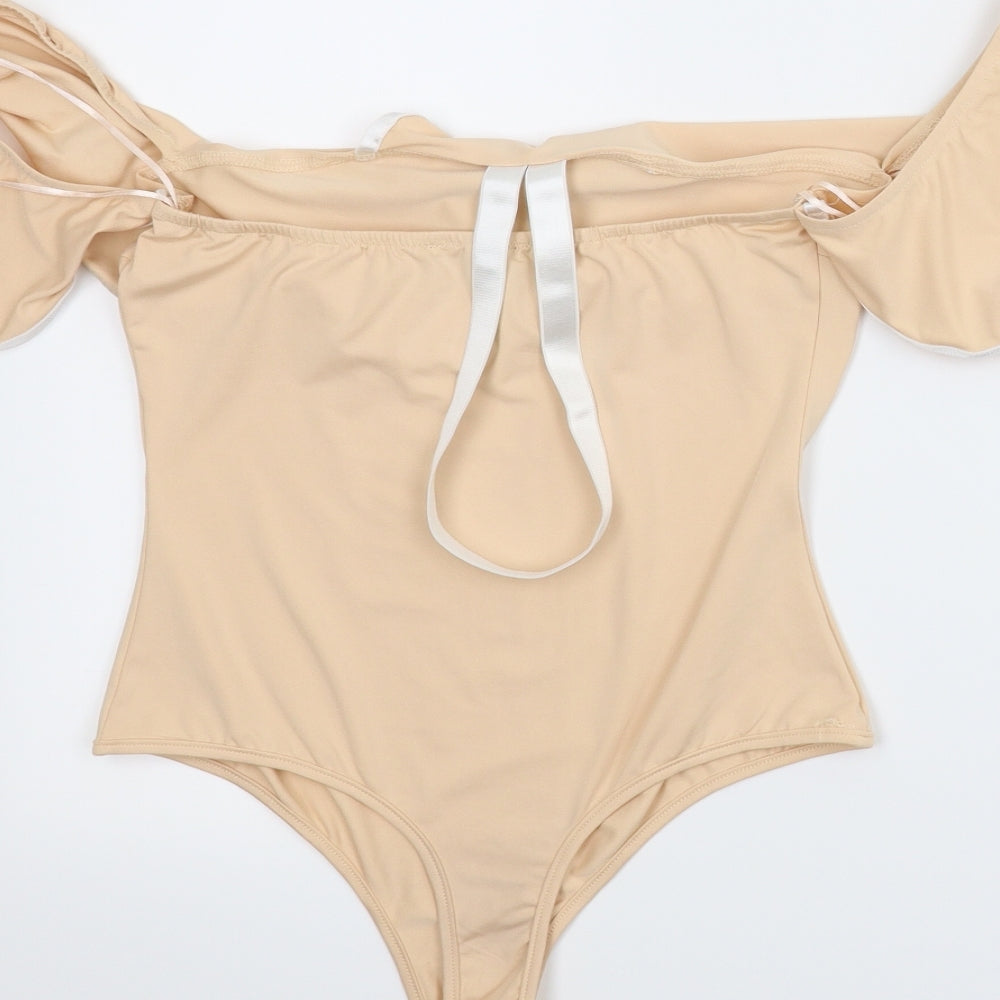 PRETTYLITTLETHING Womens Pink   Leotard One-Piece Size 10