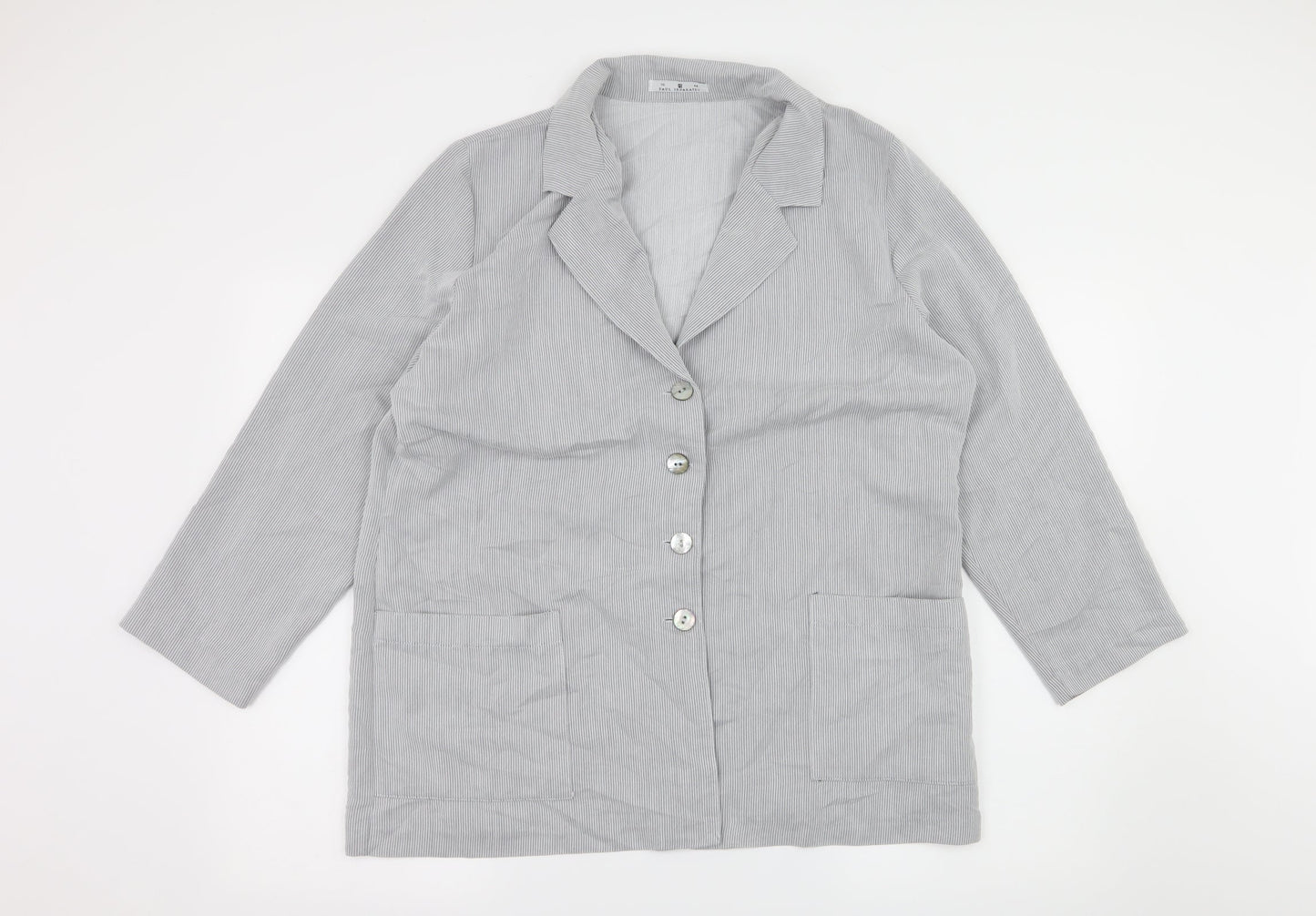Paul Seperates Womens Grey Striped  Jacket  Size 16