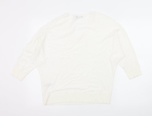 M&Co Womens Ivory  Knit Pullover Jumper Size 10