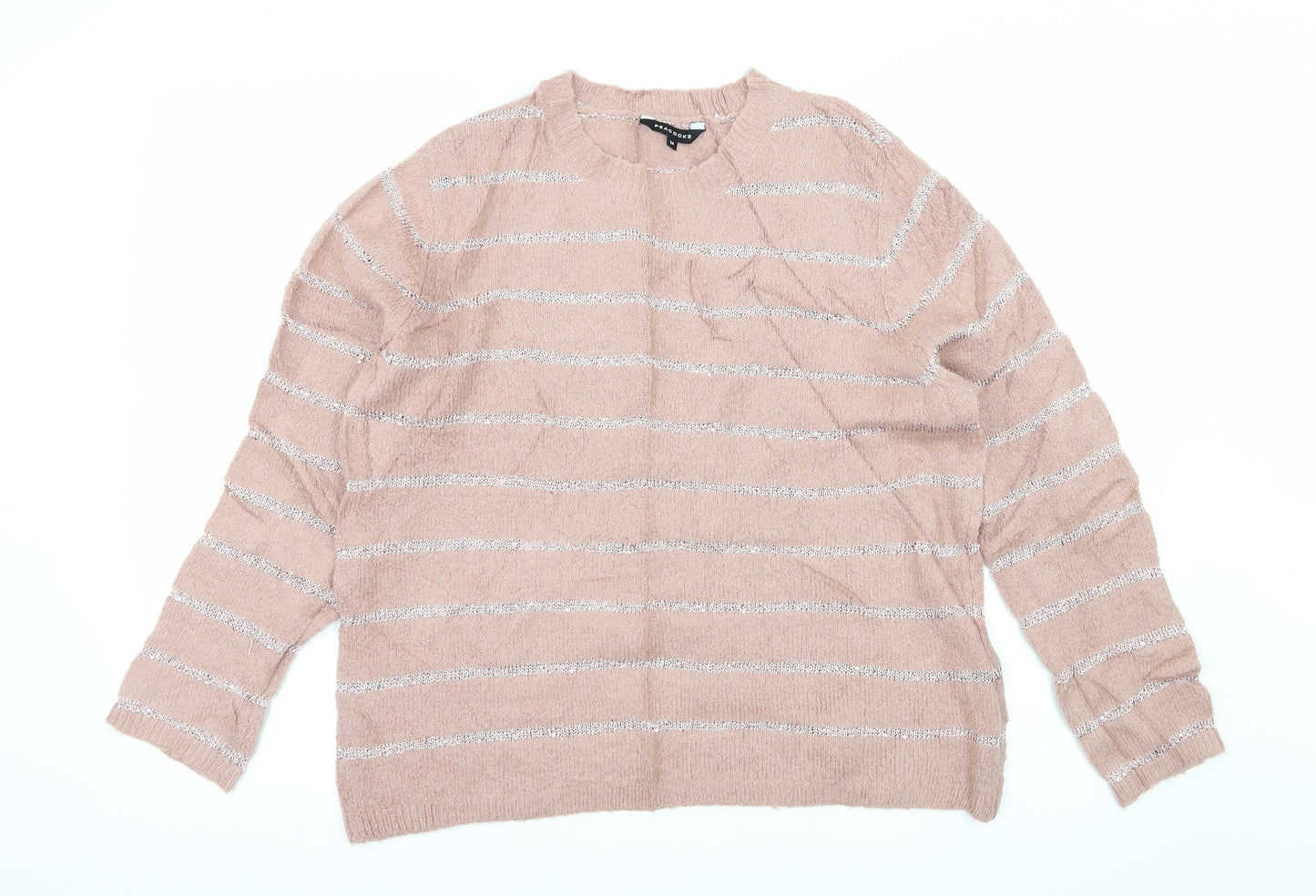 Peacocks Womens Pink  Knit Pullover Jumper Size M