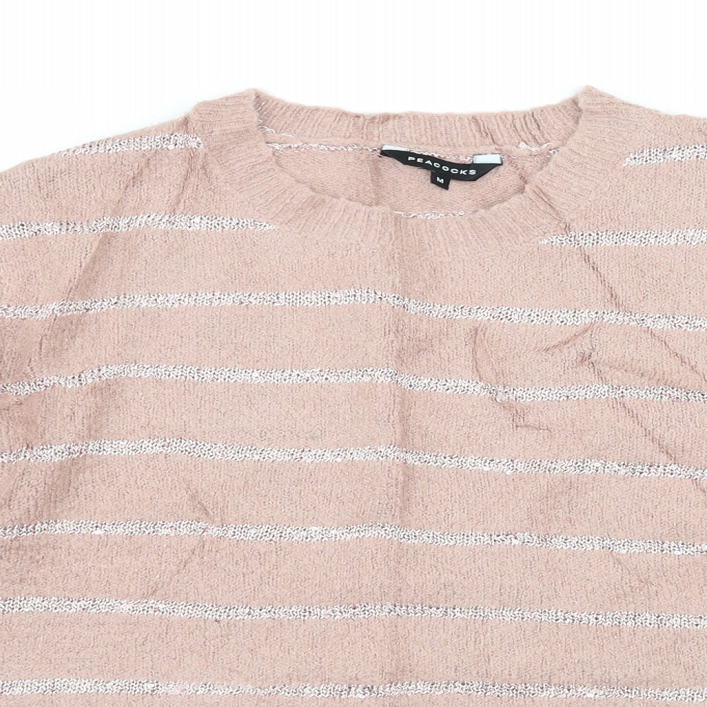 Peacocks Womens Pink  Knit Pullover Jumper Size M