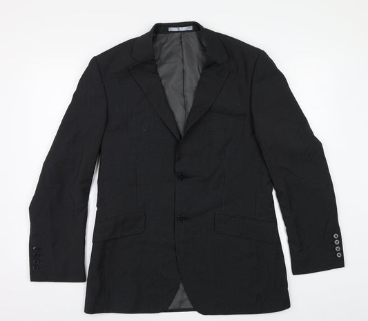 Burton Mens Black Striped  Jacket Suit Size 38
