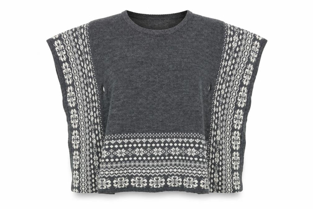 Front view of Purple women’s grey jumper one size