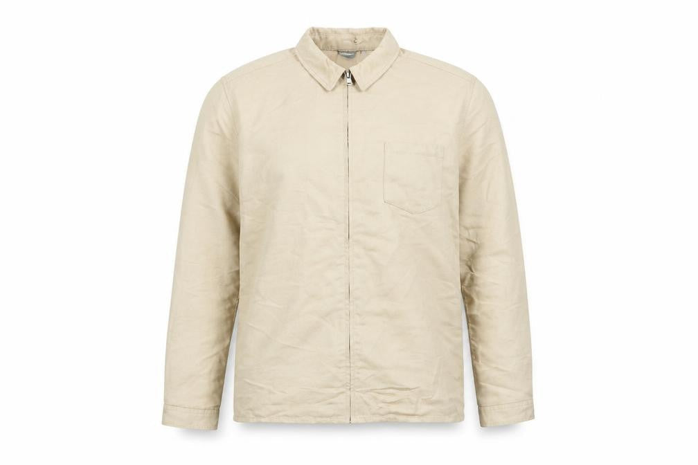 Front view of ASOS women’s beige jacket, size L