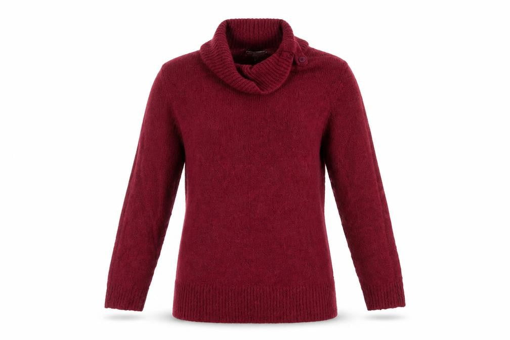 Front view of Kliss women’s purple jumper, size L