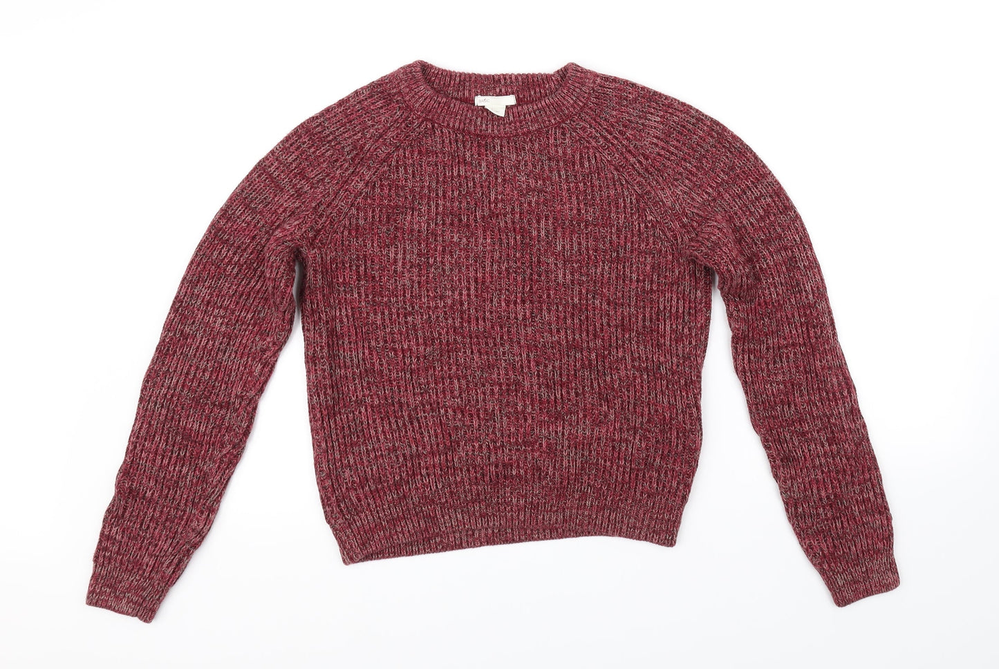 H&M Womens Red Houndstooth  Pullover Jumper Size S