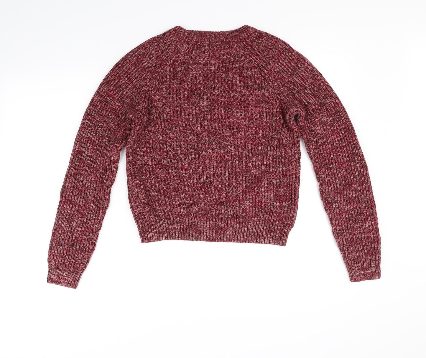 H&M Womens Red Houndstooth  Pullover Jumper Size S
