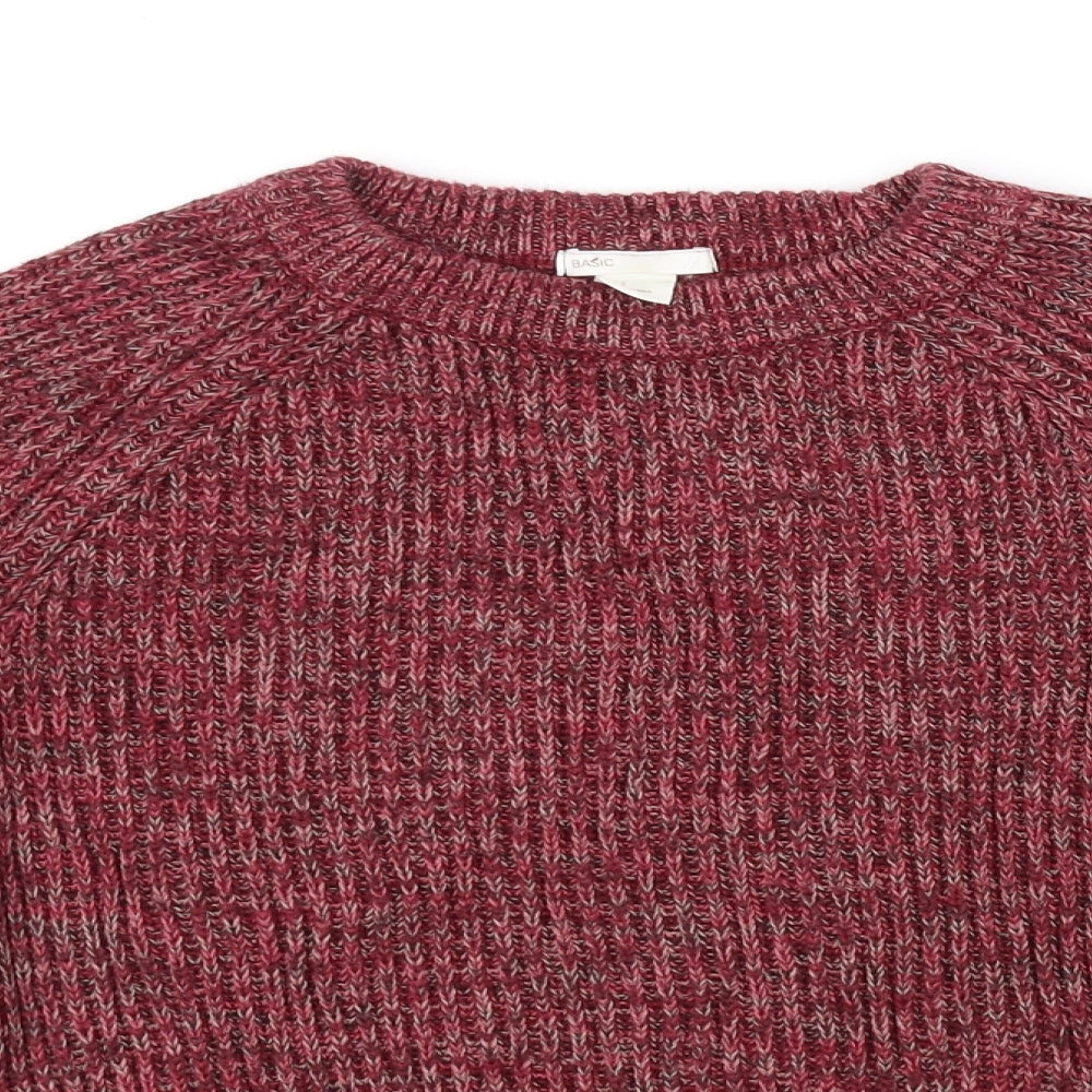 H&M Womens Red Houndstooth  Pullover Jumper Size S