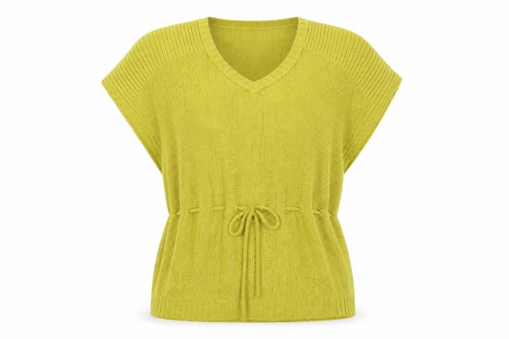 Front view of Savior women’s white henley jumper, size UK 14