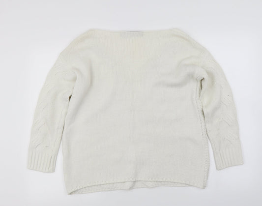 Yoins Womens Ivory   Pullover Jumper Size M