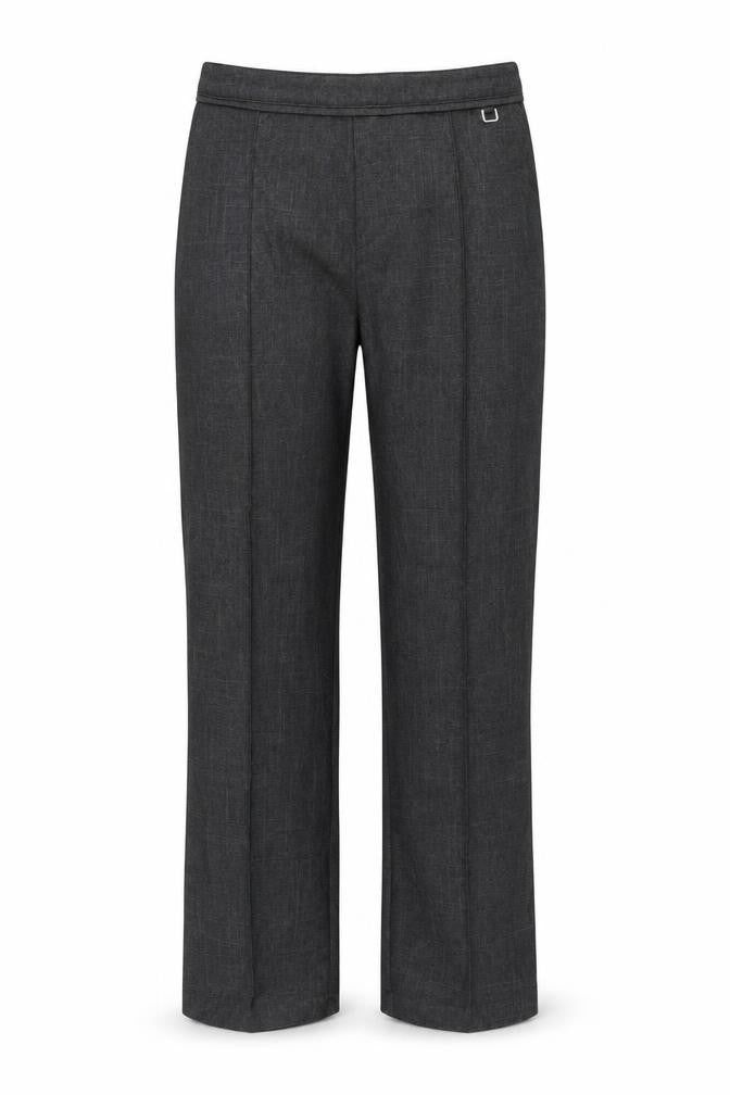 Front view of Marks & Spencer women’s grey trousers, size UK 12, 26-inch leg